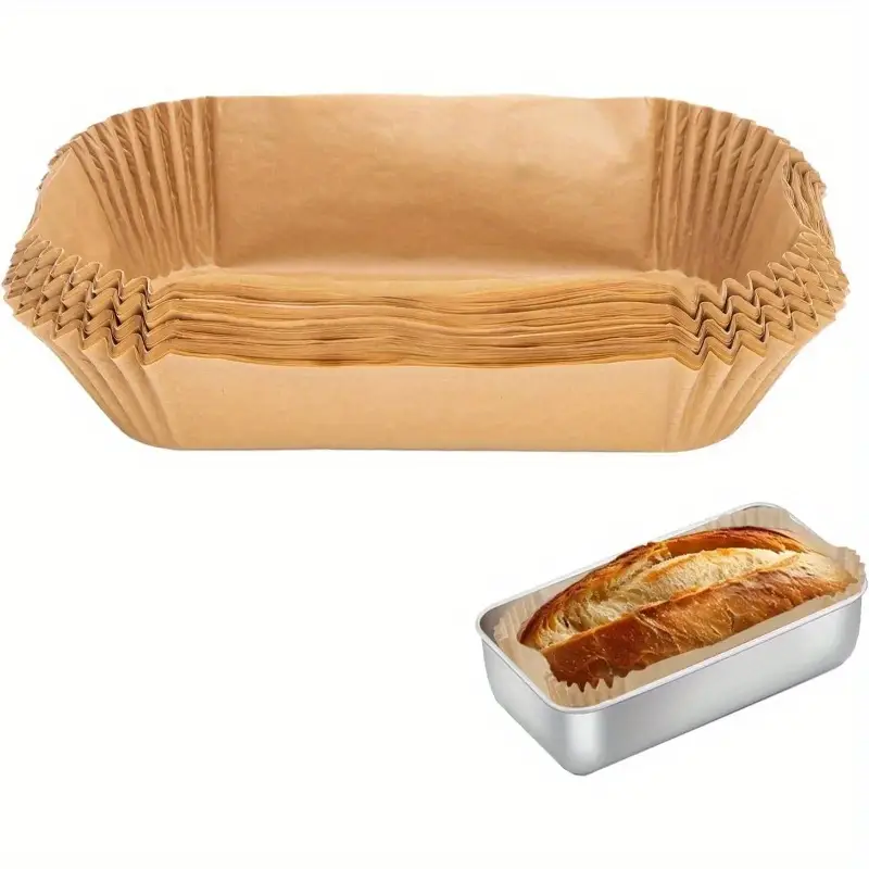 9x5 inch pre- parchment paper loaf pan liners - disposable bread baking sheets for toast, cakes, banana breads - , heat distribution, home & professional kitchens, bread baking supplies, kitchen essentials, liner, durable kitchen item Product details 0