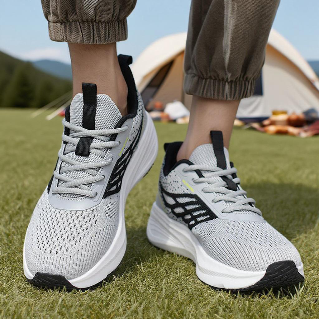 Men's Lightweight Breathable Running Shoes with Wide Toe Design