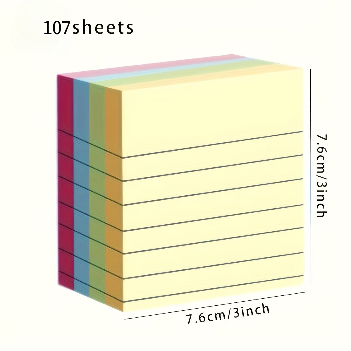 Image of Colorful Thickened Sticky Notes - Convenient Creative Memo Pad, - Tear-off Notebook, Suitable For Office And Home Use, Handwrite, Space-, Strong Adhesive Notes Super Practical