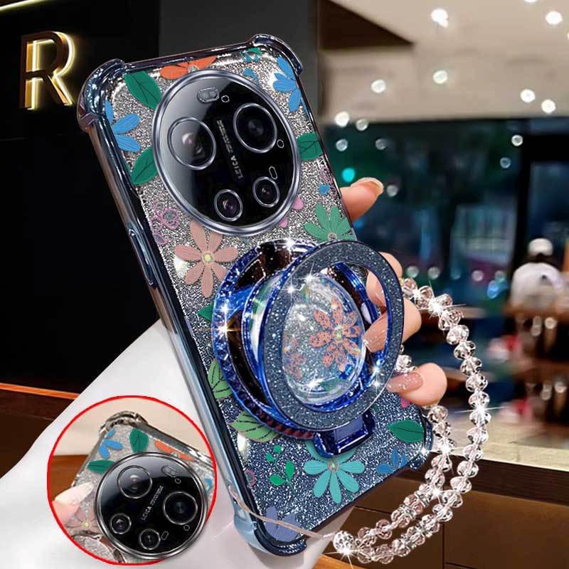 TEMU Phone Case - For Xiaomi 17 Pro Max/17 Ultra/14/ Pro/15t/15t Pro/15 Ultra/17/17 Pro 3pcs (falling Petals Phone Case, Lanyard, And Stand) Designed
