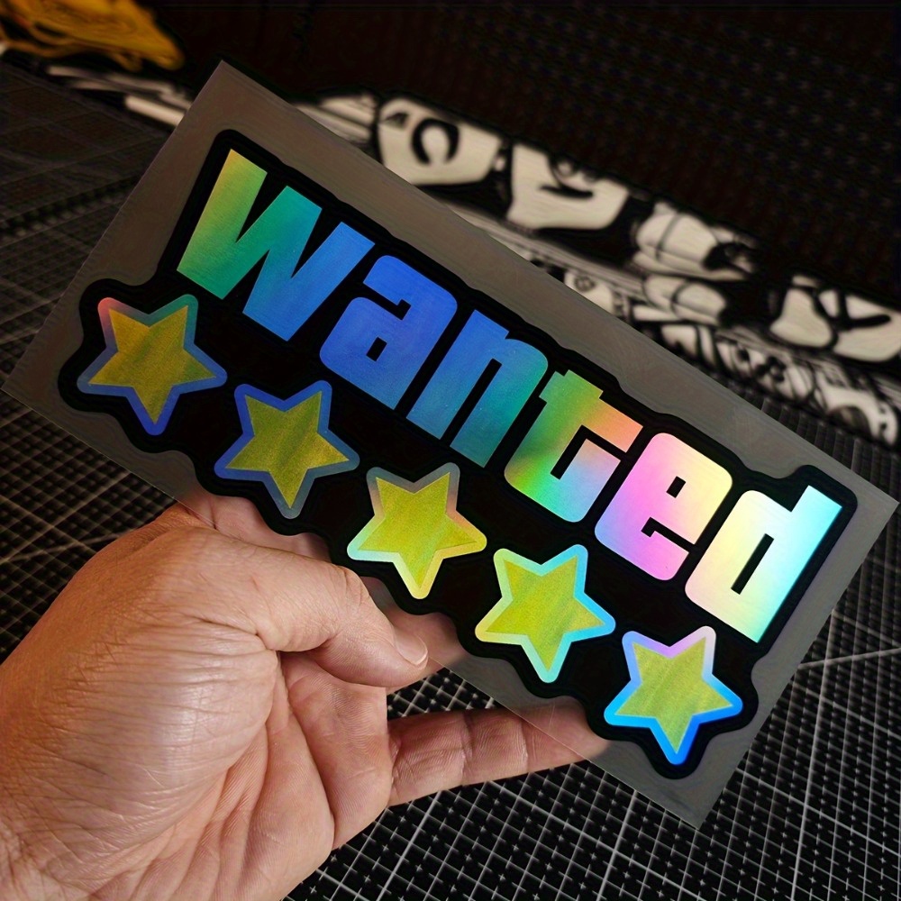 1pc   edition   wanted waterproof vinyl sticker set - laser-cut window and bumper decals for cars, motorcycles, trucks, phones, bottles, luggage, laptops & more - add   to your bumpers, toilets, walls - perfect gift for car enthusiasts and art lovers 0