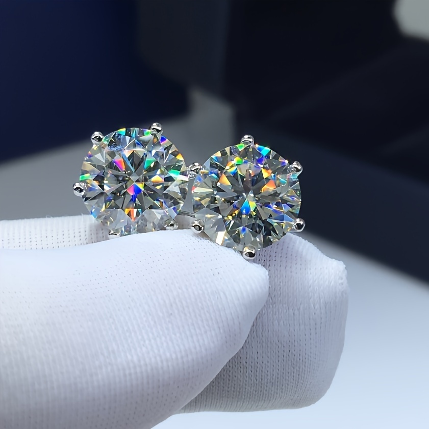 0 5 3g moissanite stud earrings 925 sterling silvery valentines day christmas gift Product details 1