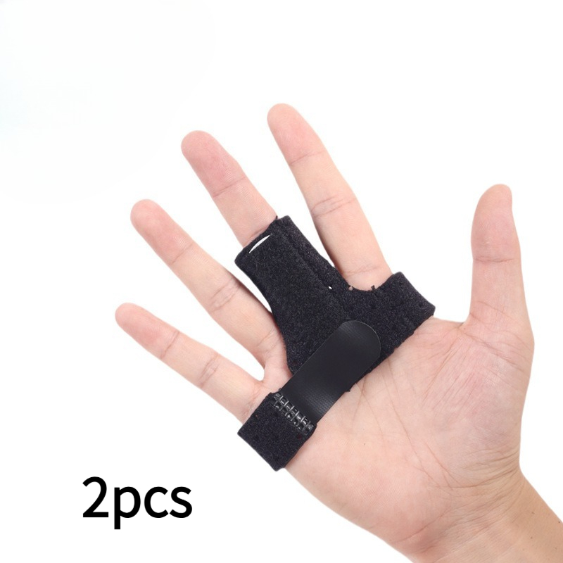 TEMU Black Adjustable Finger Support - Compression Sleeve, Designed For Comfortable And Convenient Wear, Ideal For Sports And Everyday Use, Finger