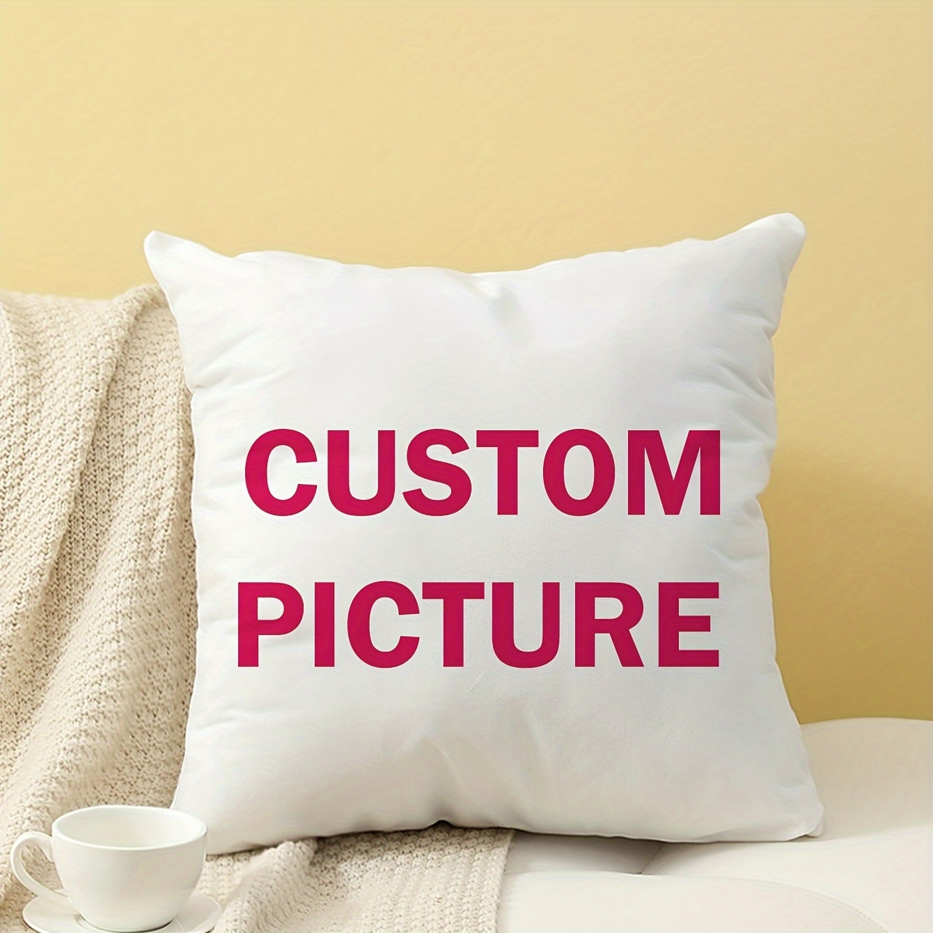 custom photo pillow cover perfect gift for mothers day fathers day thanksgiving teacher appreciation soft polyester mixed colors single sided print no insert details 8