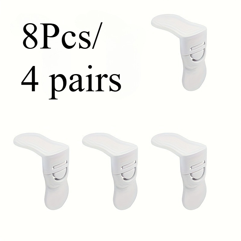 Image of 8pcs Safety Lock Set, Ideal For Securing Cabinets, Drawers, And Refrigerators - Without Drilling, Made From Durable Abs Material, Suitable For Refrigerators, Cabinets