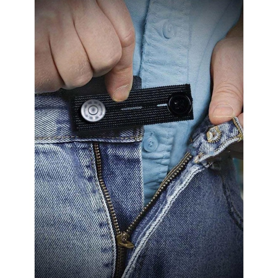 2pcs Waistband Extender , Elastic Adjustable Pants Extension, Maternity Pants Stretch Button