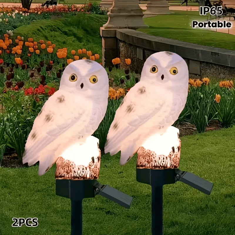 E-shop IP65 Solar Eulen Gartenleuchte - Außendekoration, Auto Ein/Aus, Zaunmontage, Kunststoff Material Weihnachtsdekoration - Wetterfeste LED Leuchten