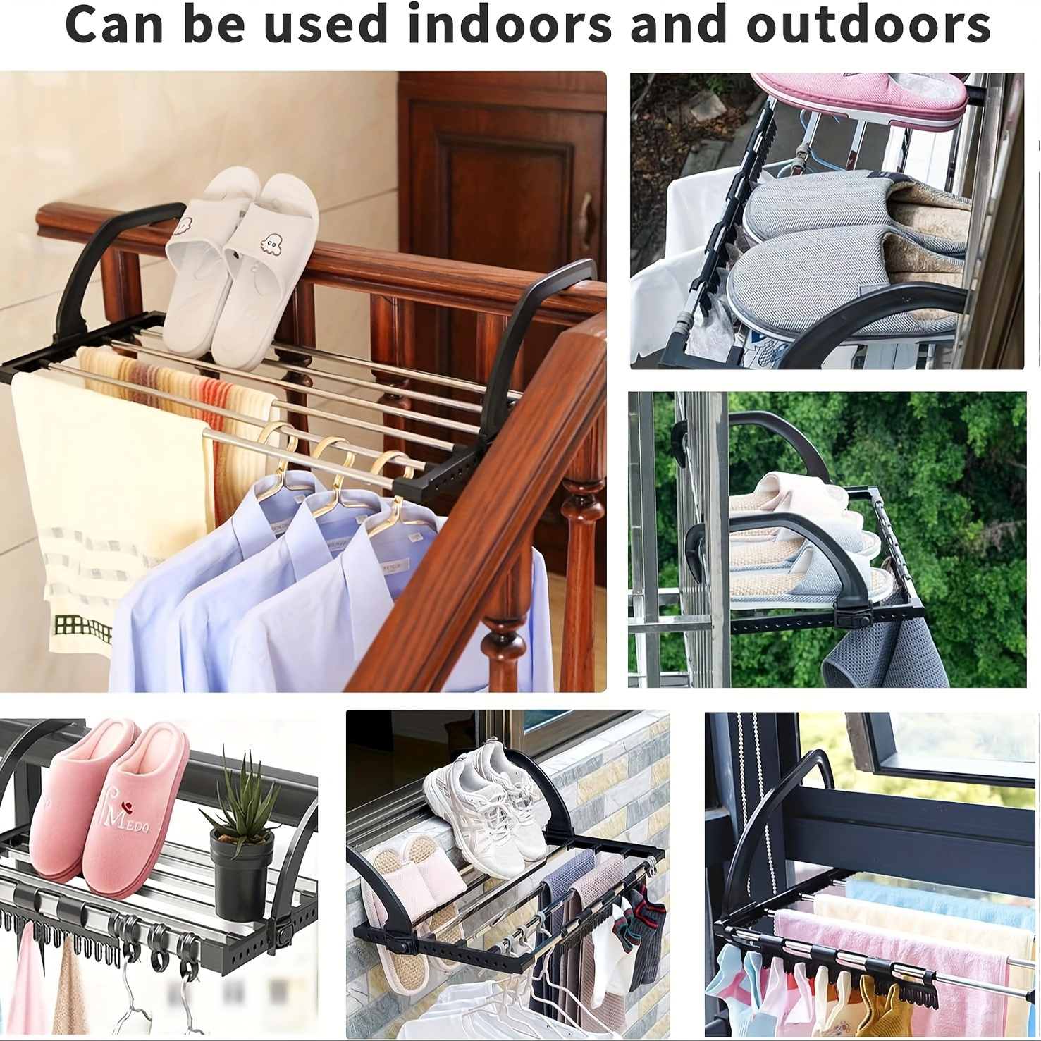 balcony radiator drying rack clothes hanger large Temu