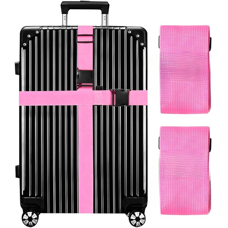TEMU 2pcs, Tsa Colored Luggage Straps, Luggage Ropes, Suitable Luggage/handbags, Travel Luggage Accessories (quick Identification Luggage), Halloween