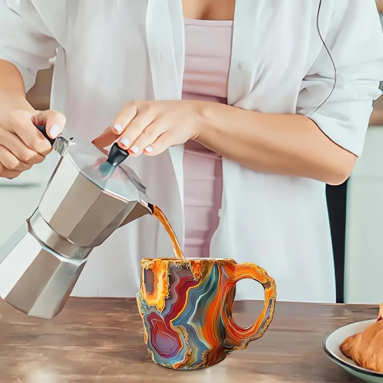 

A Coffee Mug With An Inner Liner, Natural Mug - An Elegant Gift For Home And Office.