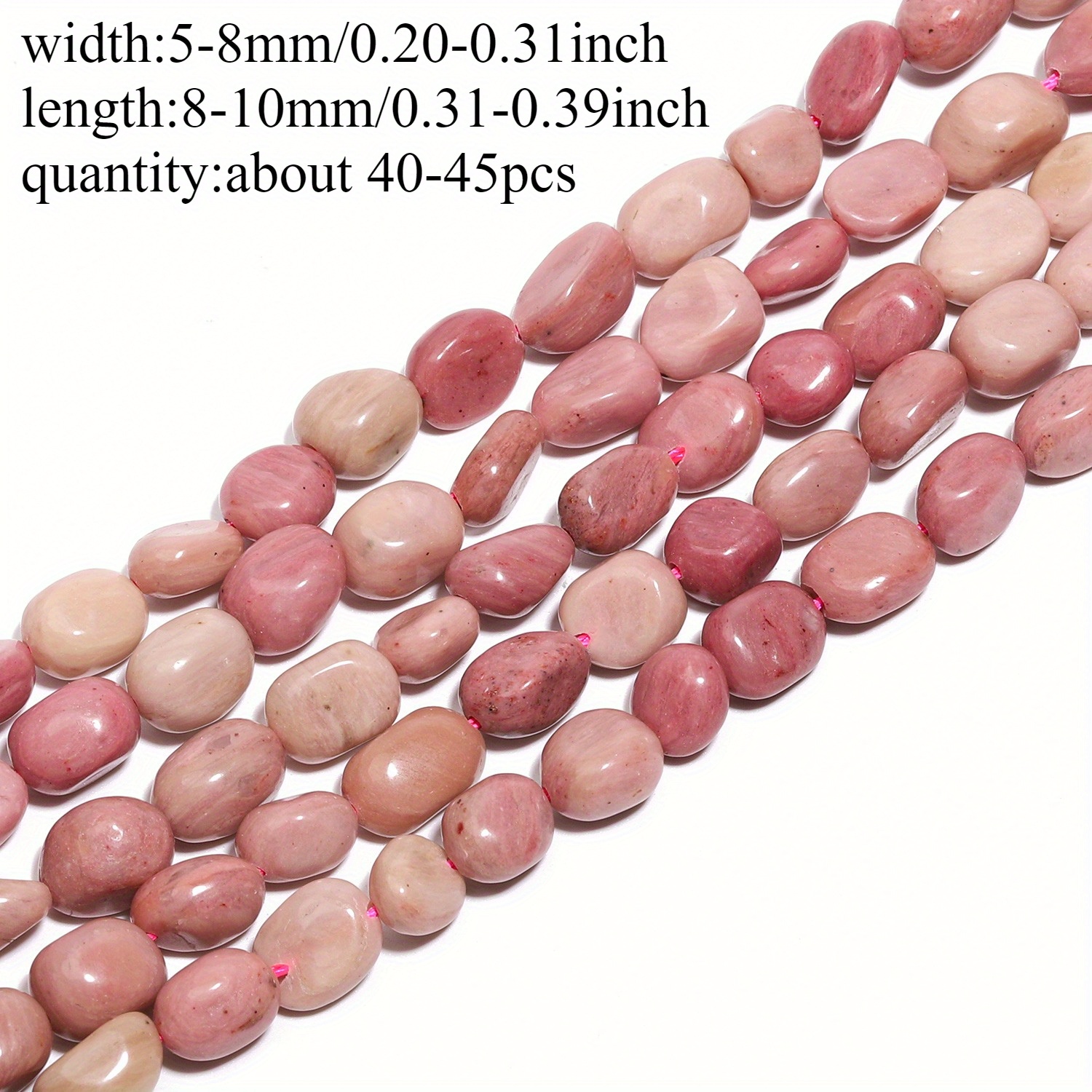 TEMU Tananta Natural Stone Beads - Natural Stone Gemstones 6-10mm Irregular Shape Loose Beads Suitable For Making, Bracelets, Necklaces, Charms -