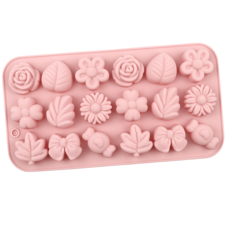 Image of Silicone Candy Molds, 18- Baking Molds, Cookie, Chocolate, Candy And Cake Molds, Sunflower- Shaped Silicone Candy Molds