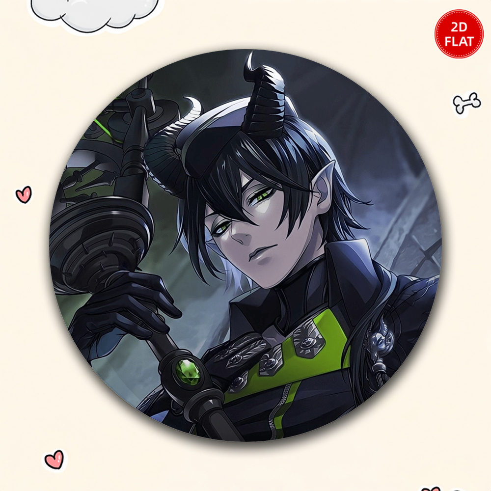TEMU 2d Flat Men's Casual Round Brooch, Anime Cartoon Badge, Fashionable And Exquisite Accessory, Unisex Pin, Fun Gift For Relatives, , 1pc 2026 New