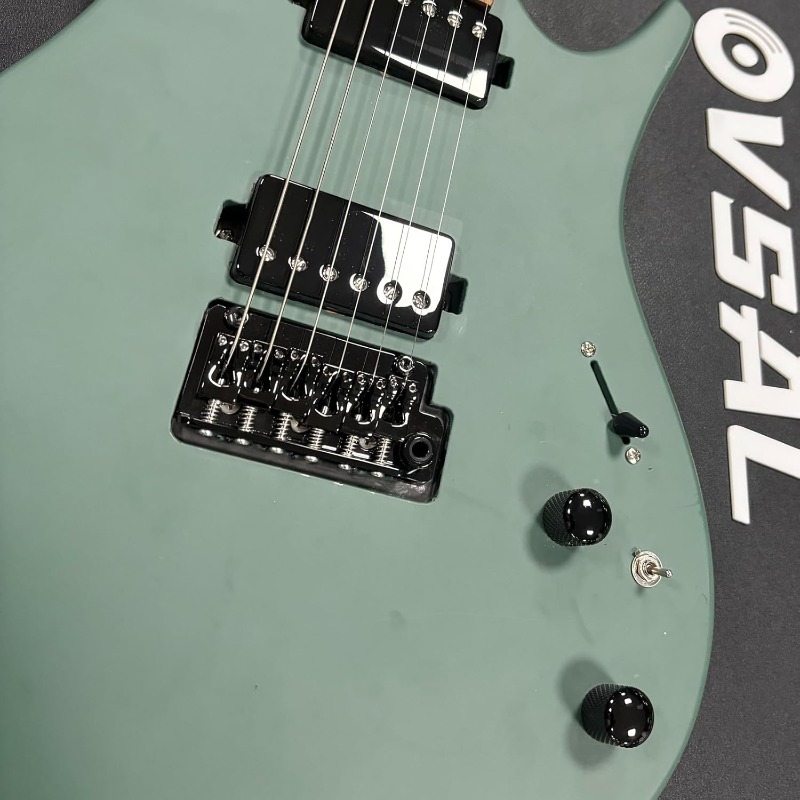 10.8mm Electric Guitar Tremolo Bridge - Heavy-Duty Stainless Steel Plate with Brass Saddles & Block, 2-Point Design, Adjustable Saddles for 6-String Guitars - Vacuum Black Finish, Guitar Pickup, Guitar Part, Bass Guitar Bridge Black