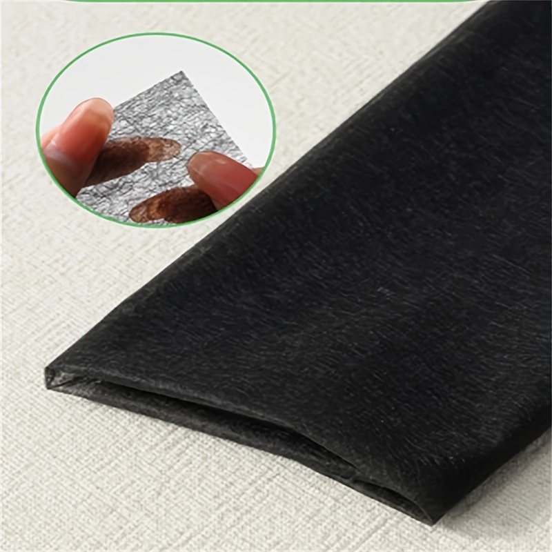 TEMU 2 Colors Black And White Double-sided Fusible Non-woven Interfacing, Adhesive Sewing Patch Material, Sewing Supply For Dresses, Fabric Trims &