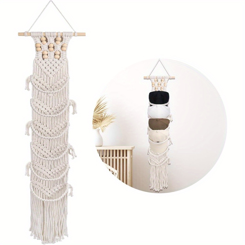 1pc hanging hat storage rack, hat organizer, no-drill hat storage