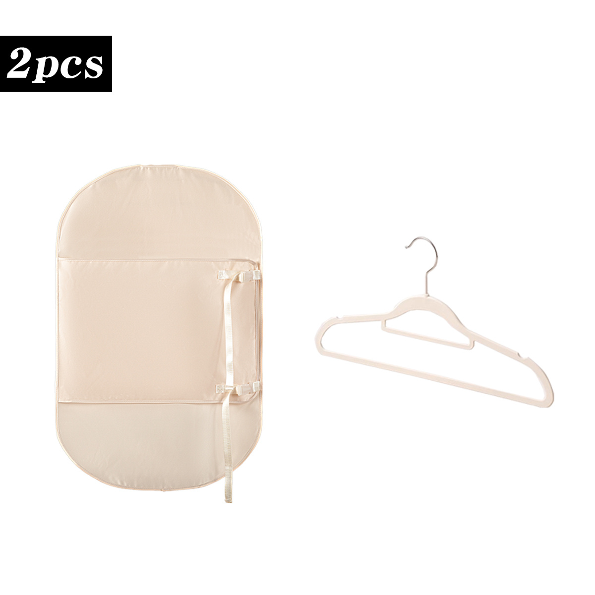 TEMU 2pcs Set: Compression Board   1 Flocked Hanger, Wardrobe Compression Storage Board, Durable Polyester Material, Wardrobe Storage Hanging Pouch,