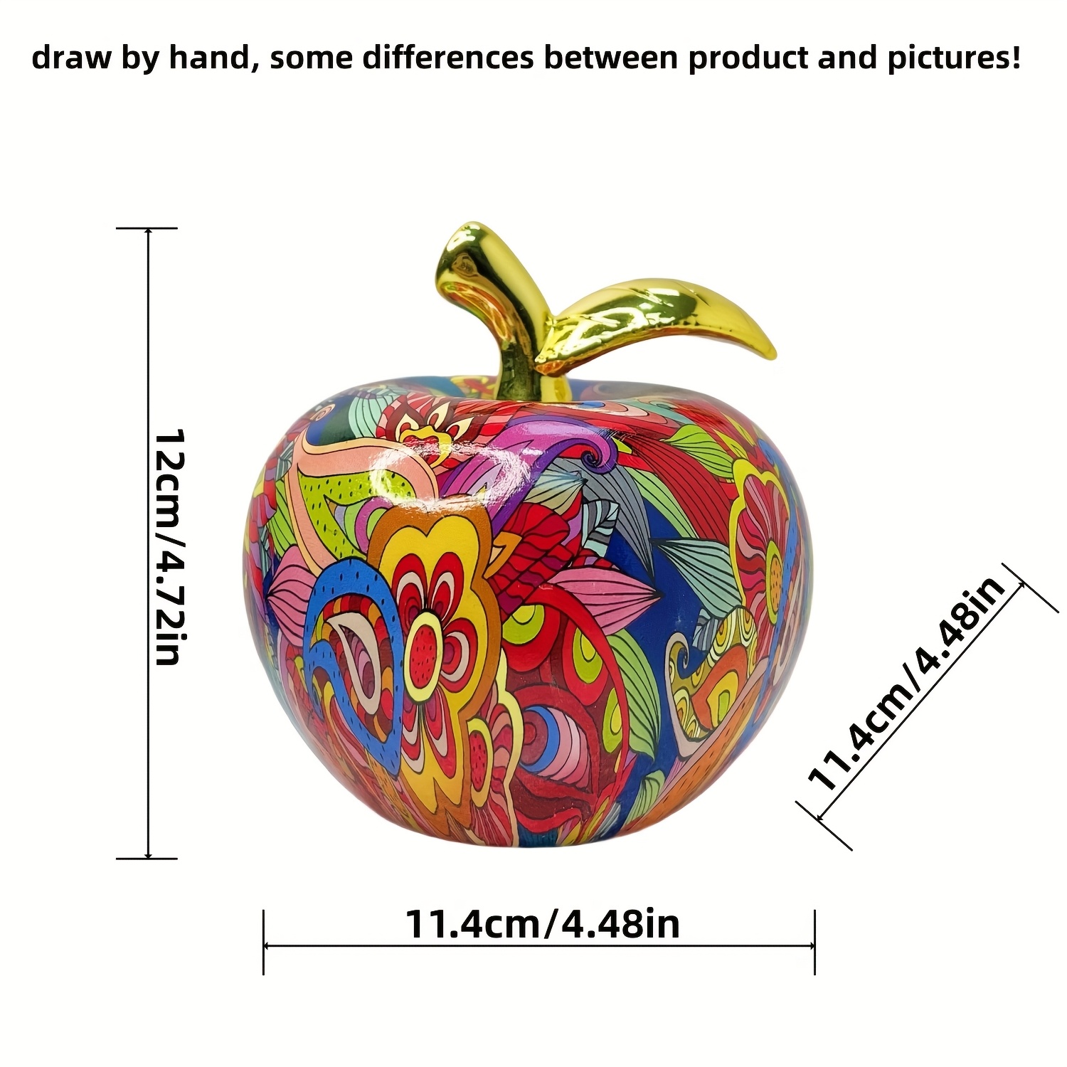 A Modern Resin Fruit Sculpture in The Shape of an Apple, Designed for Themed Decoration in Living Rooms And Youth Spaces, Suitable for Multifunctional Indoor/Outdoor Display, Requires No Electricity, Perfect for Living Room Decor