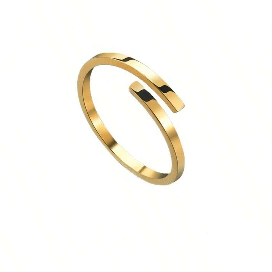 TEMU 1pc Custom Ring, Personalized Ring, Engraved Couple, Friend, Mother And Daughter Name, Unique Gift For Her, 304 Stainless Steel Adjustable Name