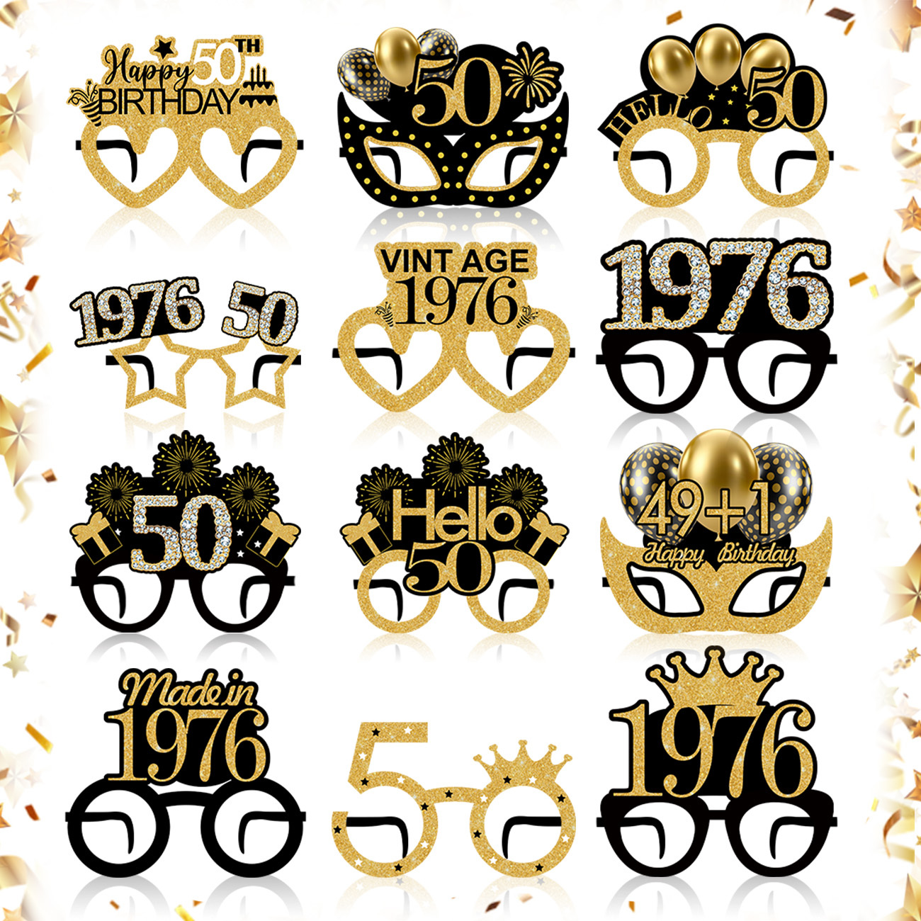 40 Servietten Zum 50. Geburtstag Frau – Schwarz-roségold, Papierservietten, Happy Birthday Deko, 33x33 Cm, Airlaid-Qualität