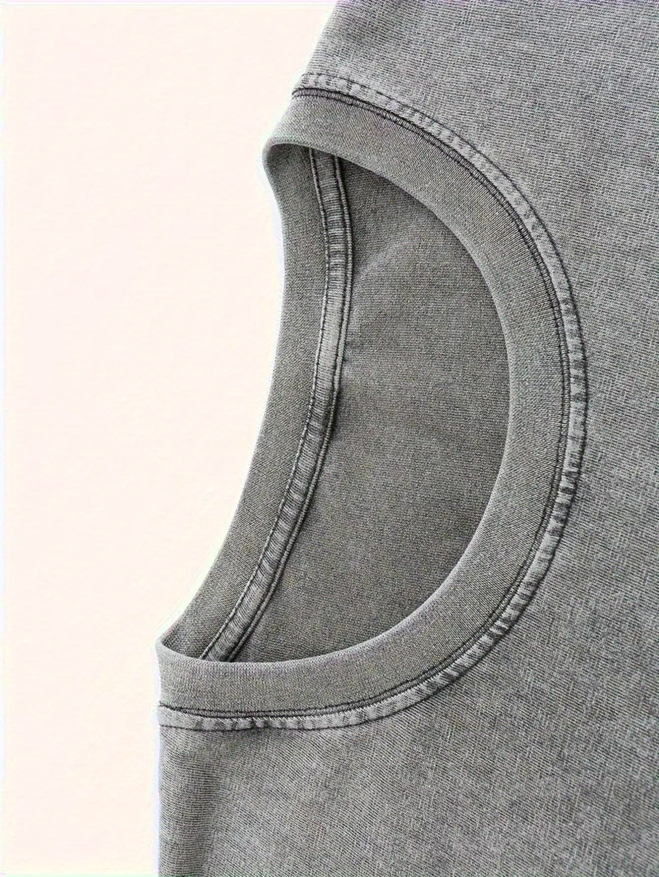 half moon pattern summer womens fashion washed retro high quality 230g thick t shirt street retro style round neck short sleeved t shirt Product details 33