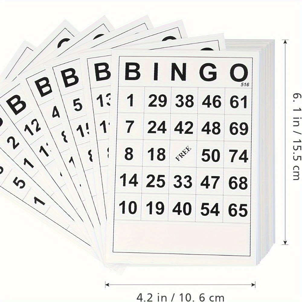 Classic Bingo Game Cards Set