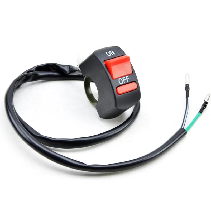 TEMU Universal Motorcycle Handlebar Kill Switch Button Suitable For Motorcycles/atv Off-road Vehicles Dc12v/10a Black, Without Battery