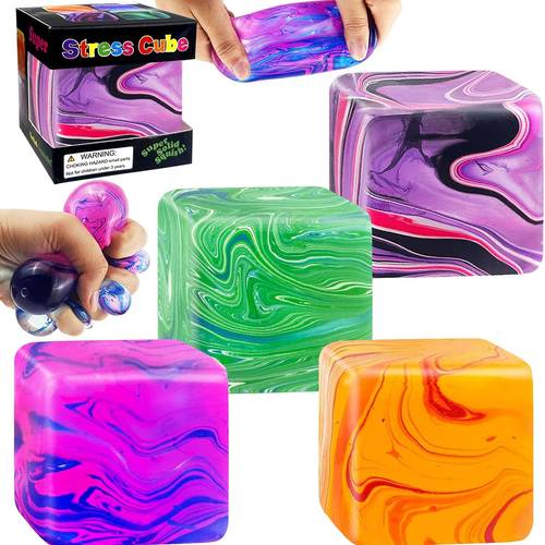 5pcs suitable for kids balls with maltose sugar sensory texture anxiety fidget toys squeeze squishies for tactile stimulation novelty cube squishies for parties