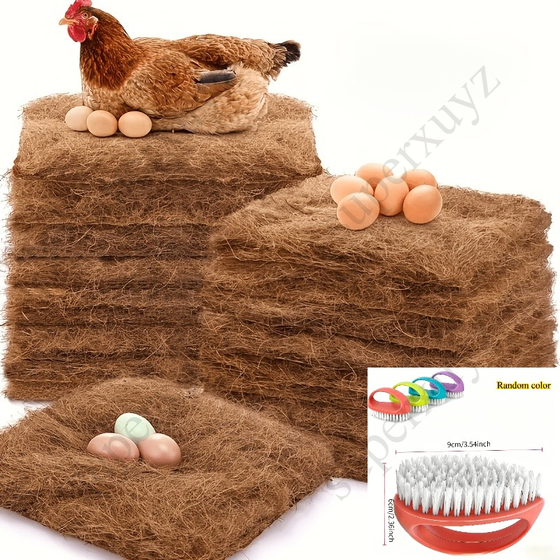 TEMU Chicken Coop Mat And Random Combo, Artificial Turf Mat, Washable And Durable, Indoor And Outdoor Use, Bedding For Chickens And Pets, Natural