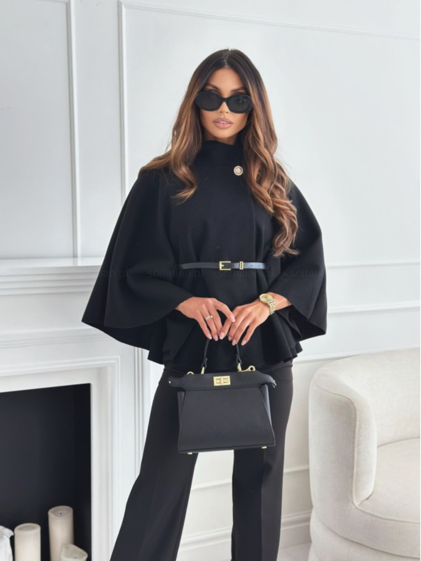 LIDNM / SHAWL COLLAR CAPE COAT 【M】 cape coat sold on Temu United States