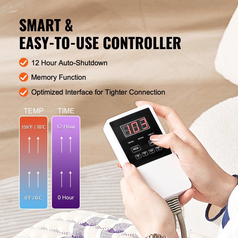   heating pad with amethyst gemstones negative ions portable heating mat for muscle relaxation   circulation and relaxation no battery needed white with purple accents heating pad for back muscle relaxation tool elegant design durable construction Product details 4