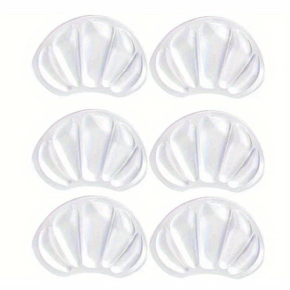 TEMU 6pcs Of Self-adhesive Heel Pads, Transparent Forefoot Pads, Reusable, Unisex