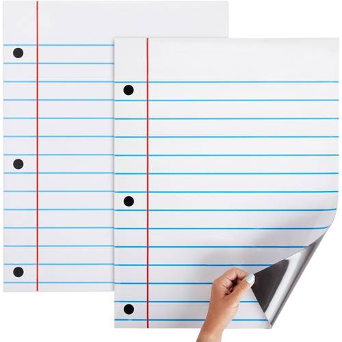 item picture pack of 2 magnetic whiteboard dry erase paper sheets vertical lined bulletin board paper suitable for office magnetic boards compatible for boards magnetic noteboards