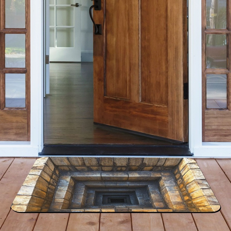 3D Illusion Floor Mat, Non-slip Visual Room Door Mat As Decoration, Mat