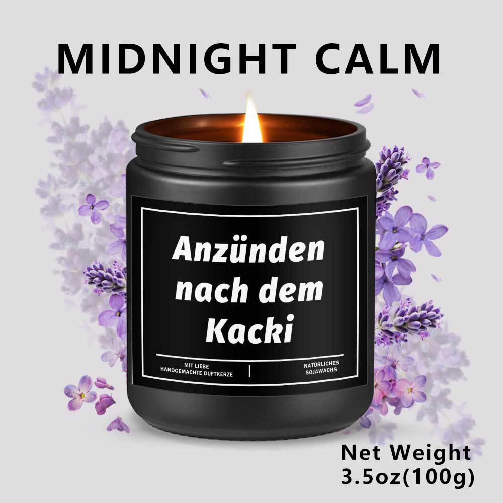 Image of A Candle In A Glass Jar With A Lavender Fragrance, Featuring Sarcastic Christmas Humor And Quote, Making It An Ideal Gift For Parents, , Or Anyone Celebrating The Holidays