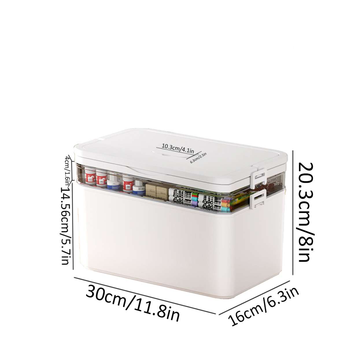 TEMU Large-capacity Classified Durable And Portable Storage Box, A Must-have Transparent Storage Container For Home And Travel - Easy To Clean,