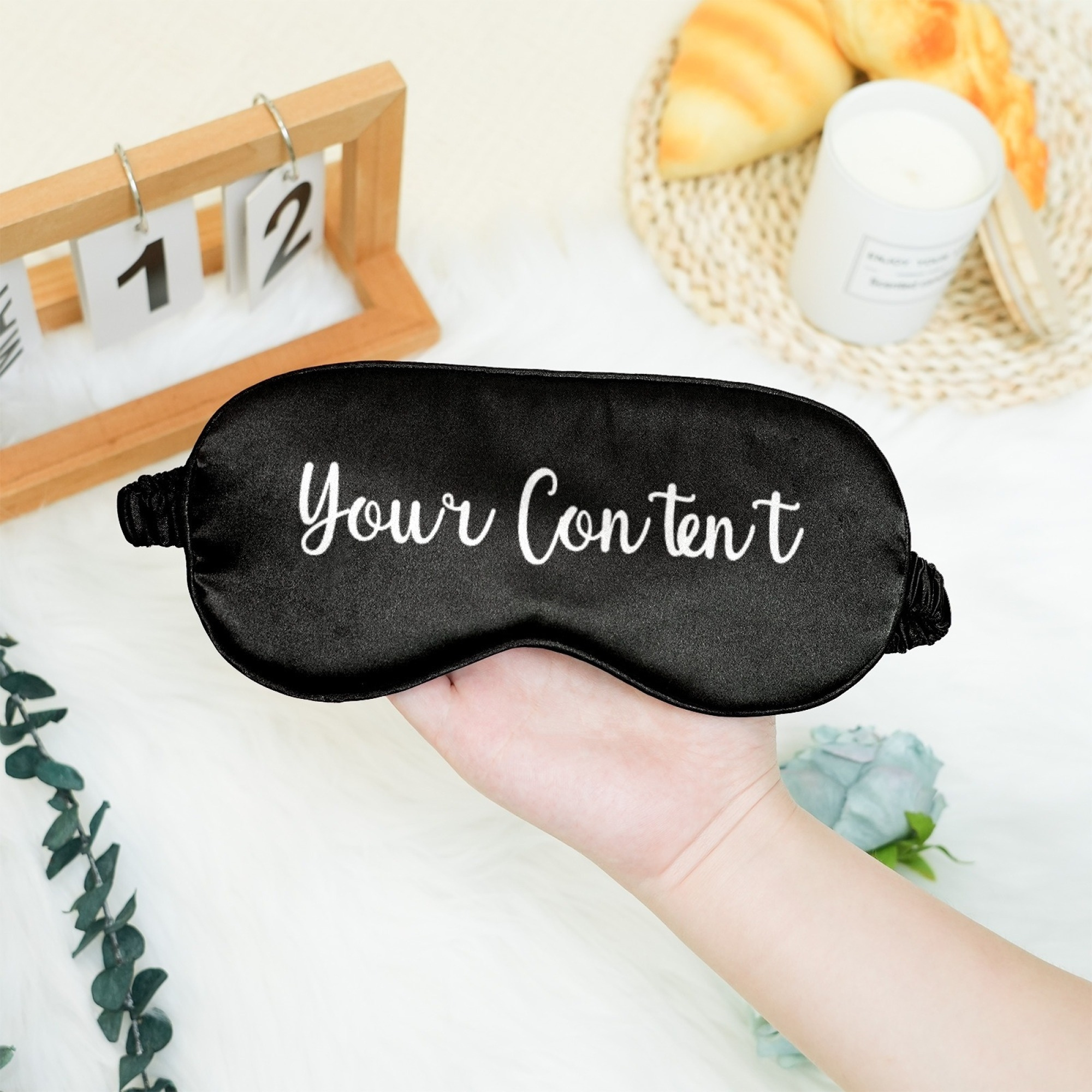 TEMU Unisex Sleep Accessories, Suitable For Pajama Parties, Sleepovers, And Gatherings, Essential For Travel - Diy White Light Blocking Eye Mask