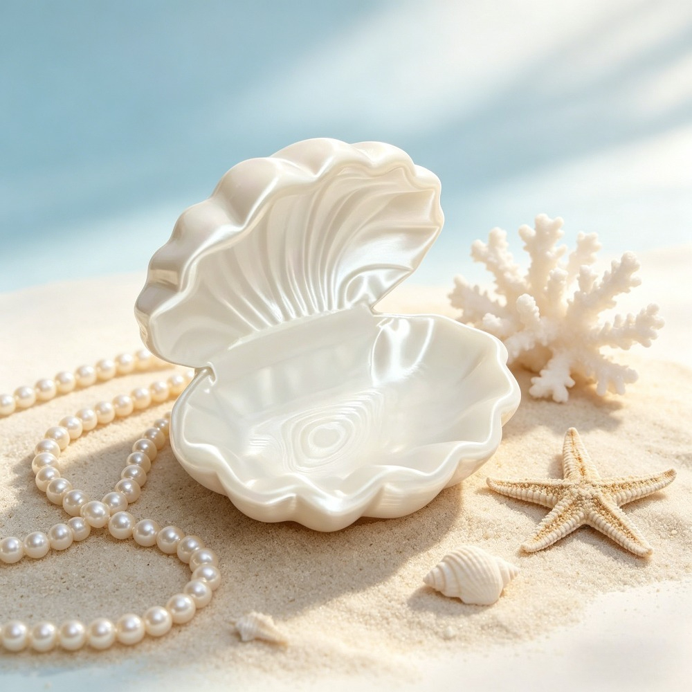 Image of 3d Printed Jewelry Organizer, Elegant Seashell Trinket Box For Vanity, Dresser, Bedroom, Bathroom, Desk Decor, Aesthetic Storage Gift For Women And Girls