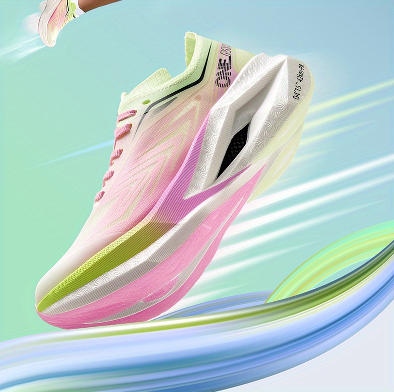 Sneakers, Lightweight Design Professional Carbon Plate Racing Running Shoes, Cushioned and Breathable, Full-sole Carbon Plate, Specialized for Marathon, Sprint, and Racing Training