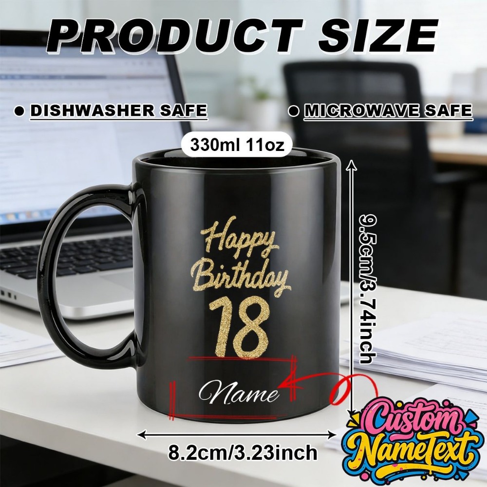 a personalized 18 ounce ceramic mug a custom name 18th - Temu Bahrain