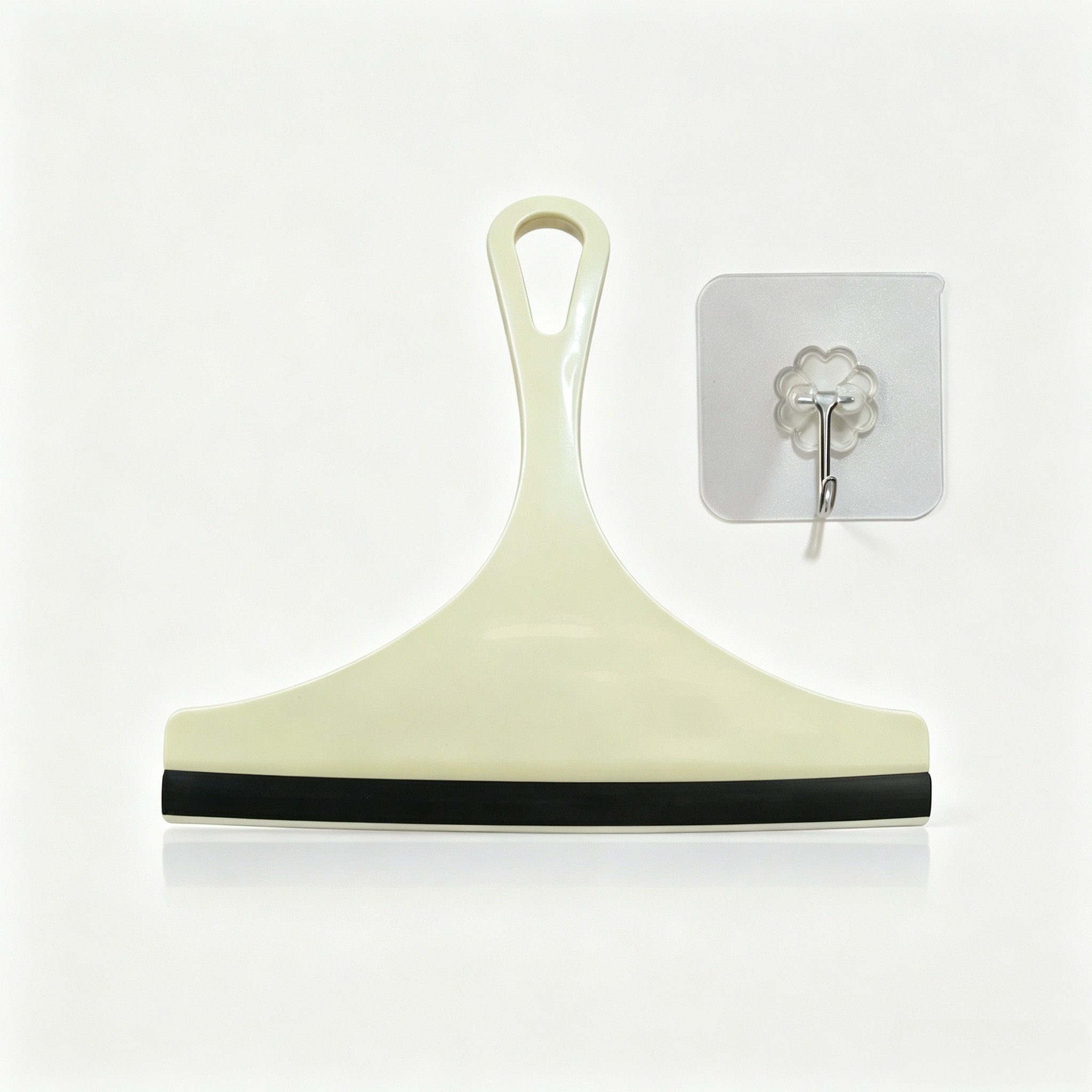 TEMU 2pcs Household Cleaning Set, Window Squeegee With No-drill Hooks, Handheld Glass Squeegee, Suitable For Shower Doors, Bathrooms, Windows, And