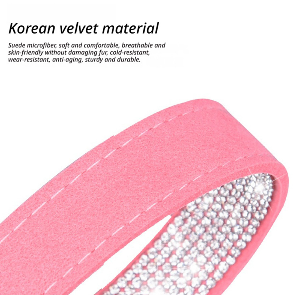 Rhinestone Bow Pet Collar in 5 Colors