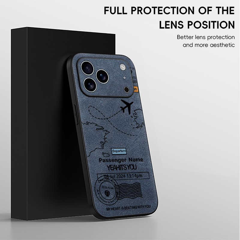 TEMU Étui téléphone luxe en simili cuir pour iPhone 17/17Air/17Pro/17ProMax, protecteur de haute qualité, livraison avion