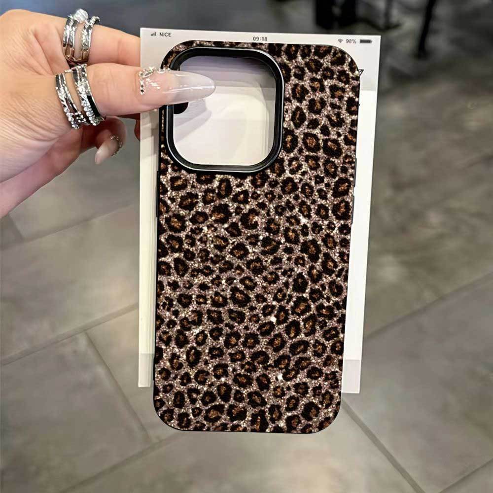 Image of Phone Case: Stylish Trendy Leopard Print Pattern Phone Case For Iphone 16, 13, 17pro, 15, 14, 12, 11 , Plus, 17promax, 16promax, 16pro, Scratch-resistant Perfect Gift, Y2k Aesthetic Back Cover