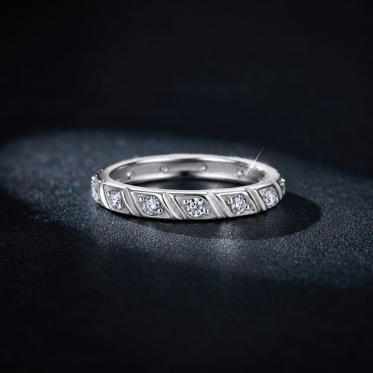Unisex S925 Moissanite Engagement Ring, Solitaire Promise Ring