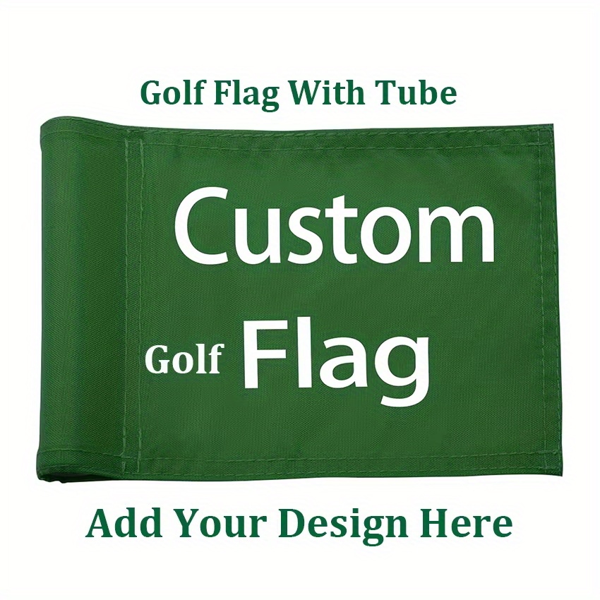 TEMU 1pc, Custom Flag 6x8inch For Backyard Garden Double-sided Golf Flags With Tube Putting