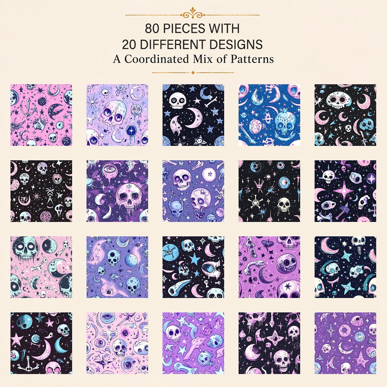 TEMU 80pcs 80pcs Pack Suitable For Tote Bags, Coasters & Fabric Crafts - 5"x5" Starry Universe Print Patches With Serrated Edges, No-unraveling Edge,