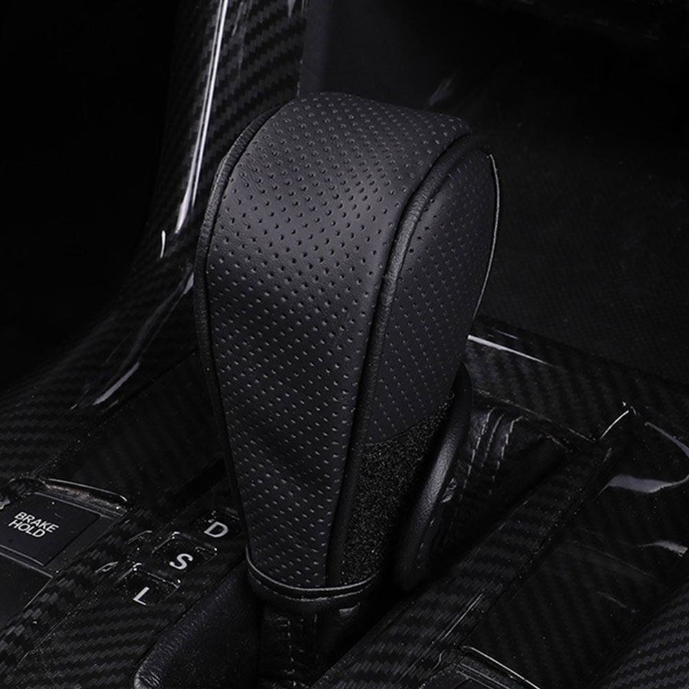 TEMU Copribastone antiscivolo universale in pelle PU resistente all'usura, accessori per interni auto, copribastone regolabile e traspirante