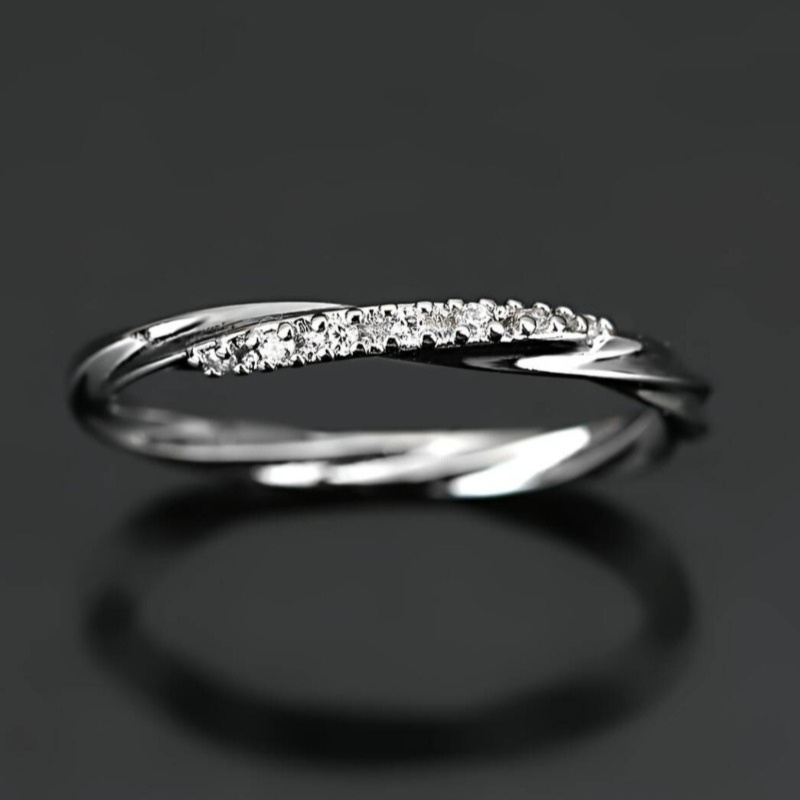 Classic Simple Inlay Synthetic Zirconia Thin Rings for Women Daily Casual Party Rings Fashion Engagement Proposal Rings Jewelry
