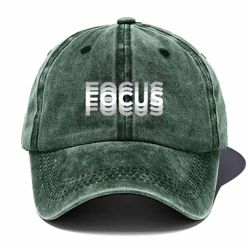 TEMU Casquette de baseball tendance, avec "FOCUS" tridimensionnelle, style streetwear